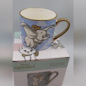 Disney Animals Dumbo Gold Handled and Gold Rimmed Ceramic Mug New In Box
